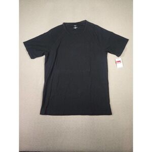 T-Shirt Mens Large L Short Sleeve‎ Cotton Pullover Round Neck Modern Black NWT 5
